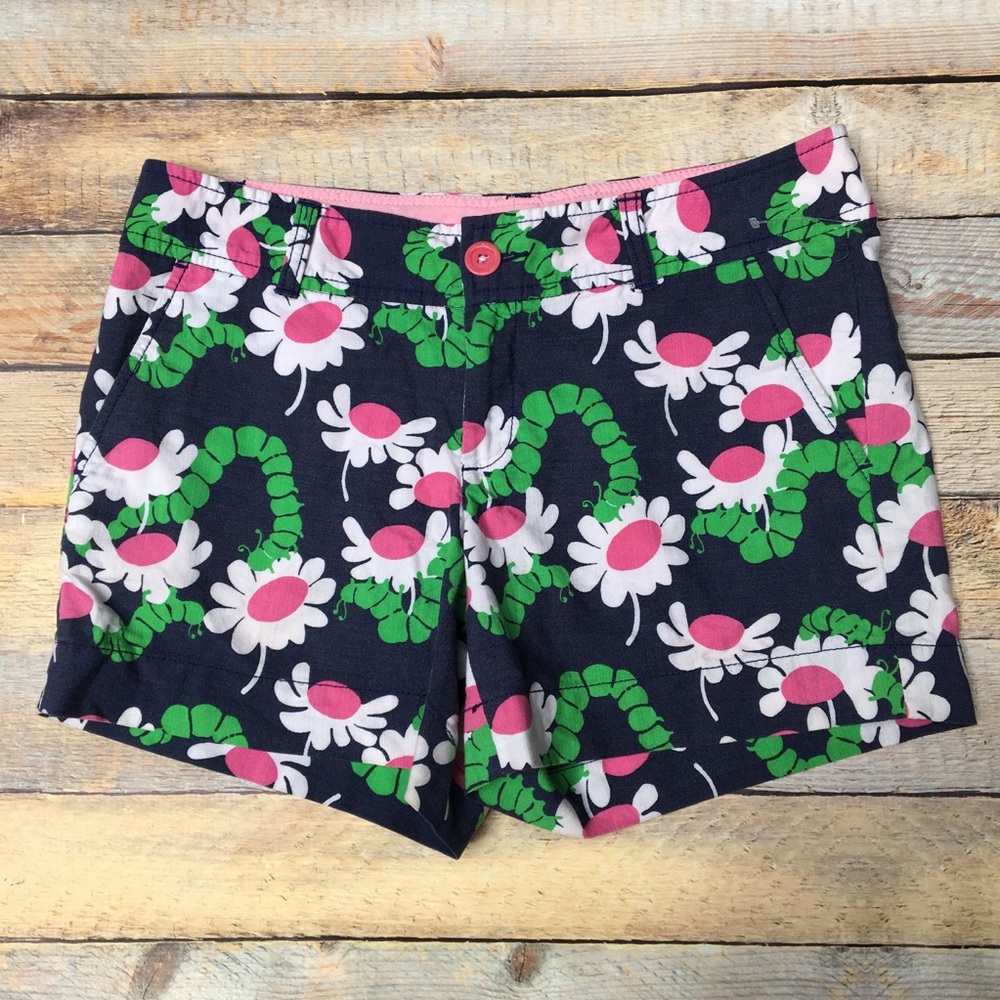 Lilly Pulitzer shorts size 4 yum yum caterpillar